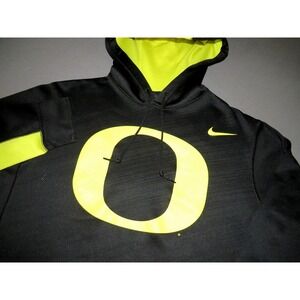 Nike Dri-Fit OREGON Ducks 100% Polyester Pull Over Hoodie Sweatshirt Men's‎ MED